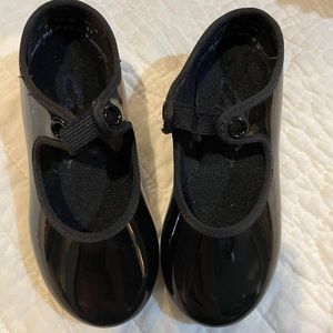 Black Capezio Tele Tone, Jr. Tap Shoes, toddler